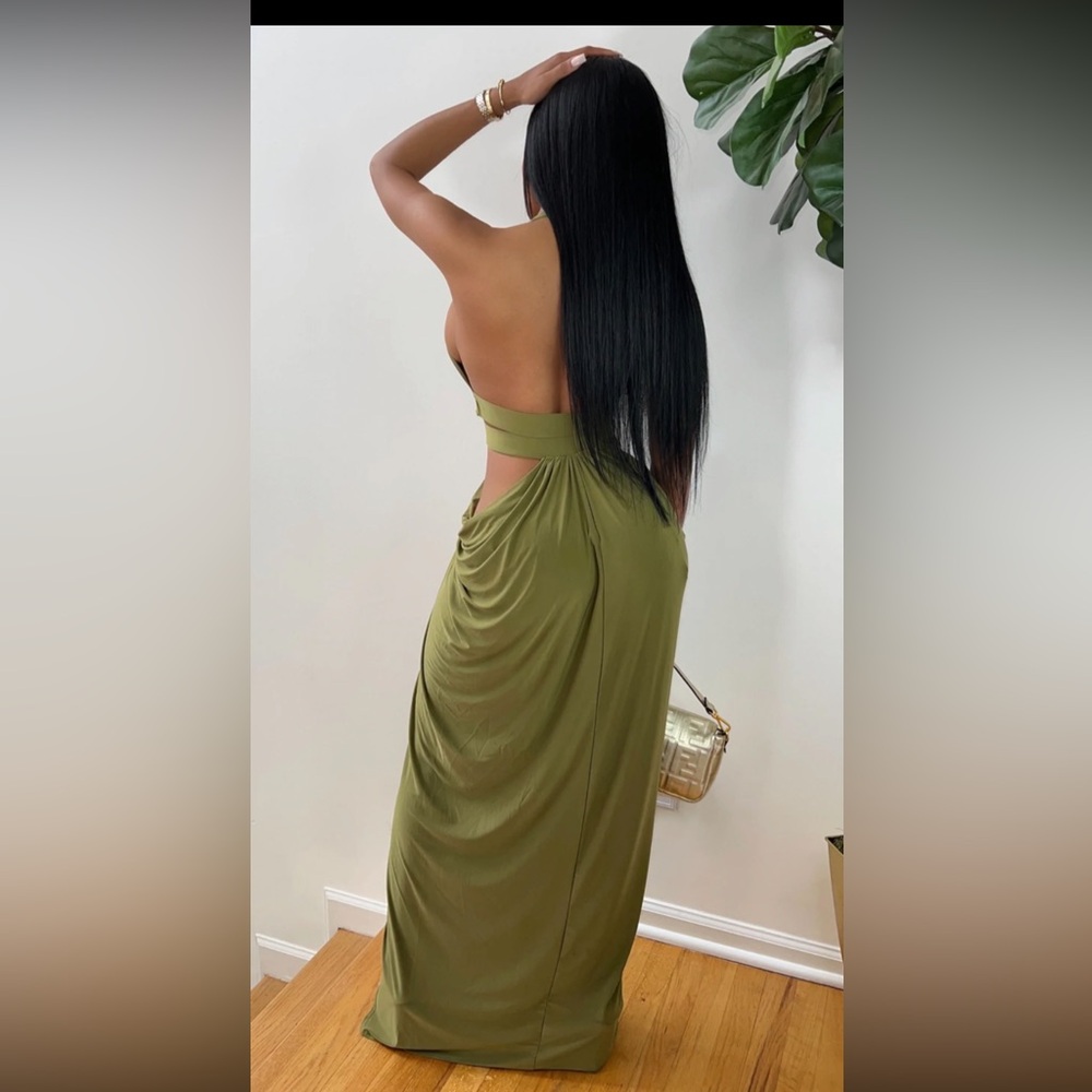 Envy Her Green Cutout Goddess Dress - Picture 12 of 12